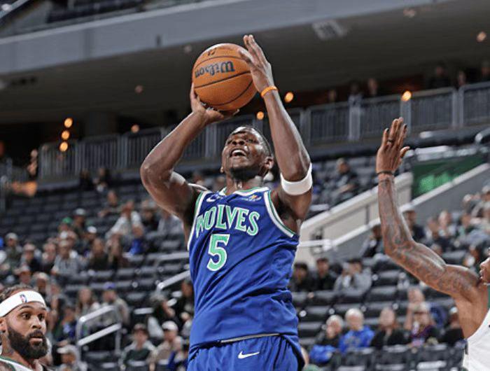 NBA下注森林狼双枪轰25+8胜雄鹿!三球库明加完美适配,库兹马7中0太辣眼