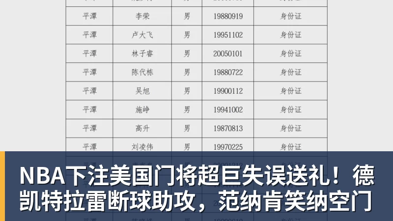 NBA下注美国门将超巨失误送礼！德凯特拉雷断球助攻，范纳肯笑纳空门